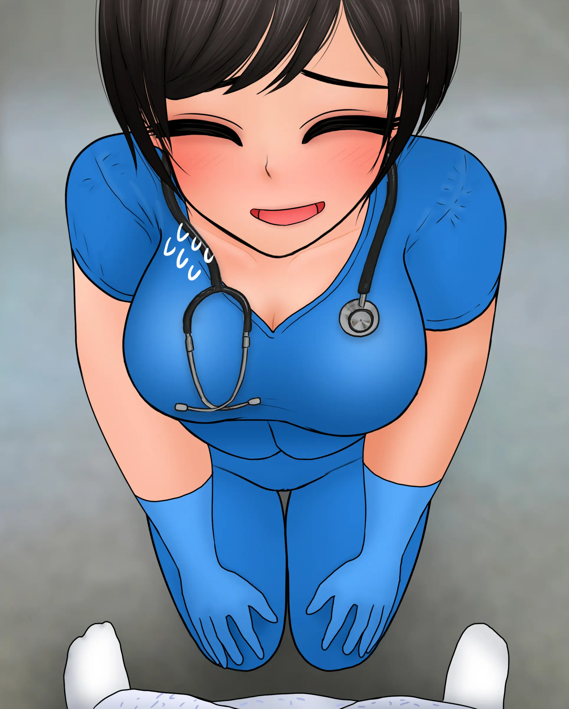 간호사가 자지 크기 측정하는 만화 Nurse Measures Penis Size